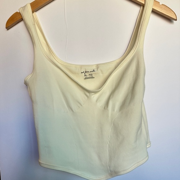 Urban Outfitters Tops - UO Cream Tank Top/ crop size L/XL